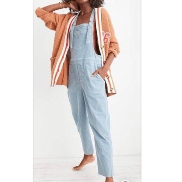 Aerie Blue Corduroy Overalls sz XS - Picture 3 of 9